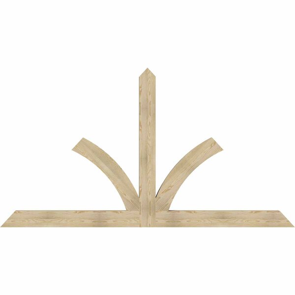 Ekena Millwork Richland Rough Sawn Timber Gable Bracket, Douglas Fir, 108"W x 58"H x 4"D x 6"F, 13/12 Pitch GBW108X58X0406RIC00RDF - main